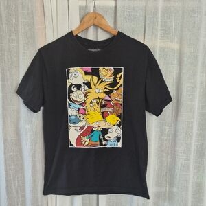 Rugrats Nickelodeon Black Cartoon Character Tee 100% Cotton